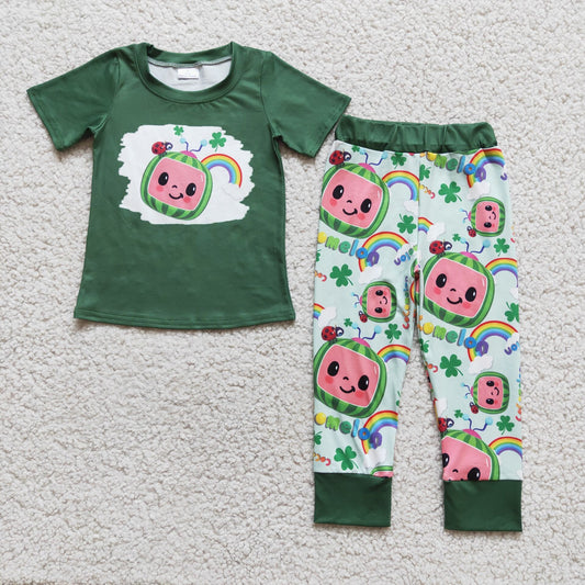 green patrick day kids clothing