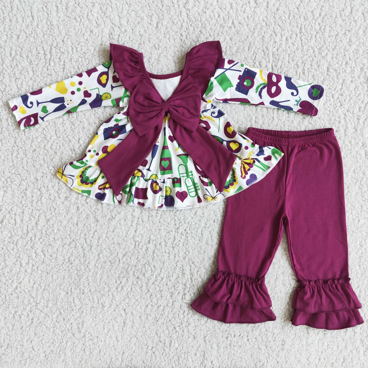 fall outfits Purple with bow