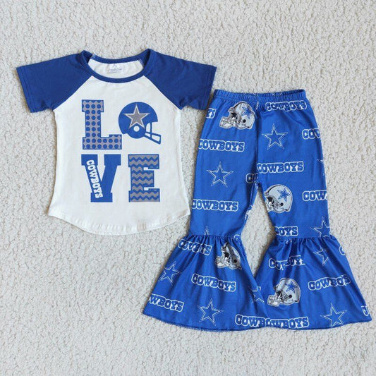 Cowboys Blue pants girl outfits