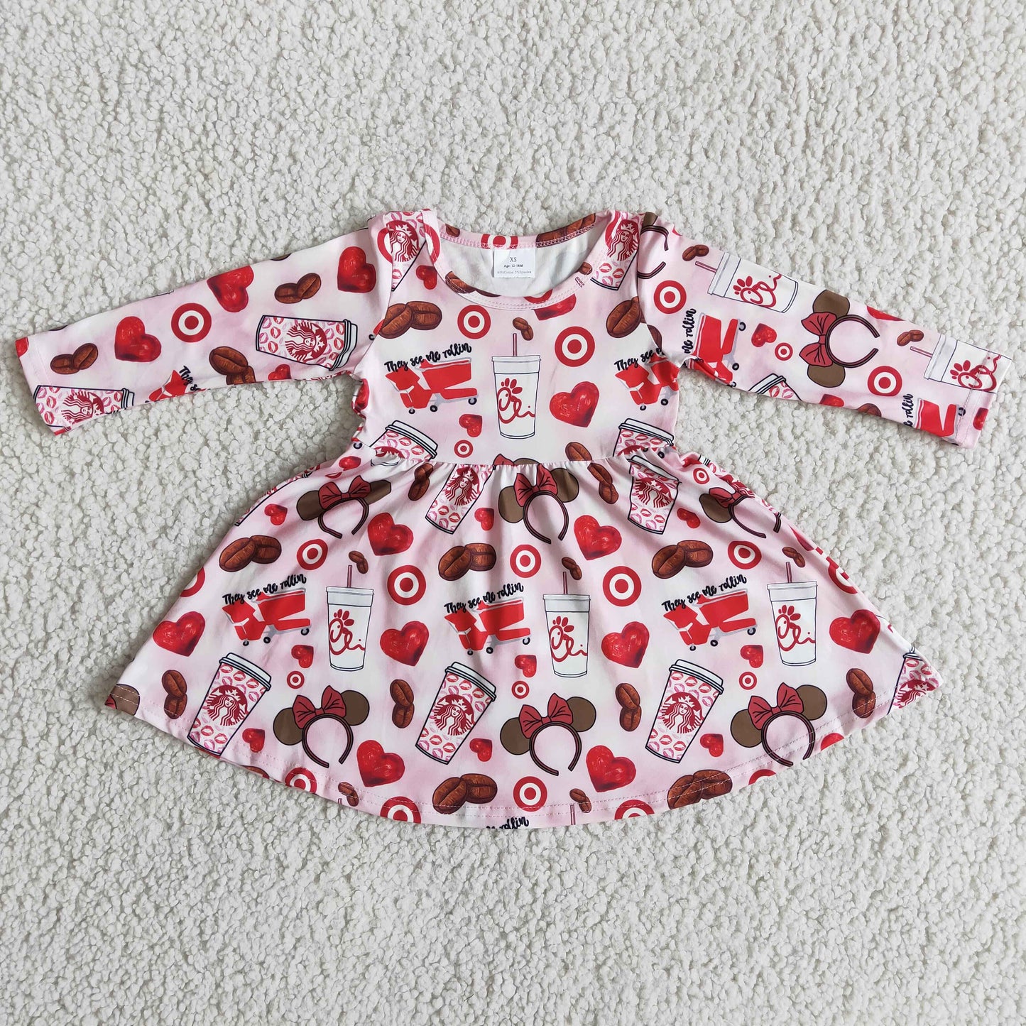 Valentine's Day pink big skirt