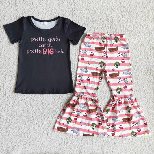 Black bell pants girl outfits