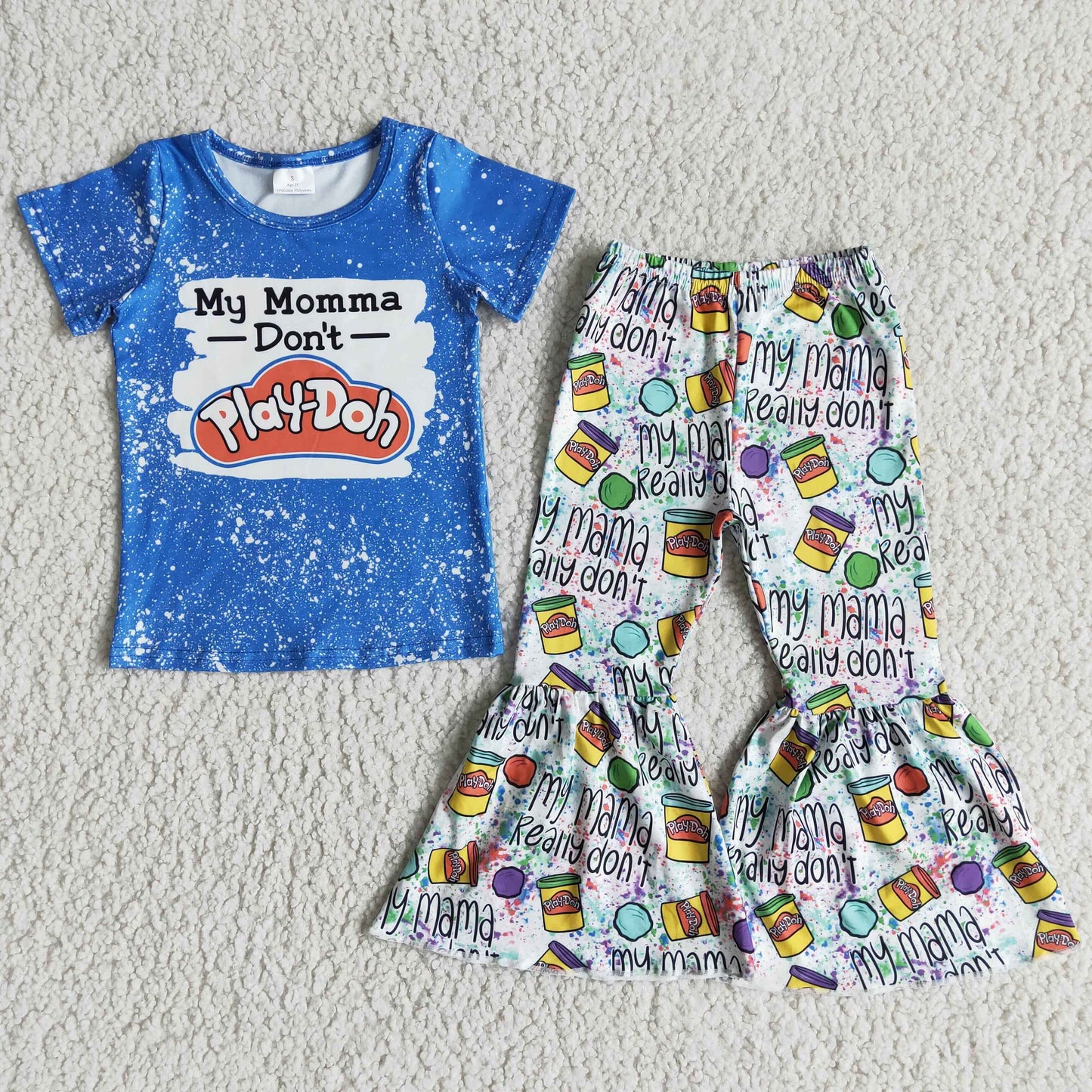 MY Momma don't playdoh Blue bell pants girl outfits