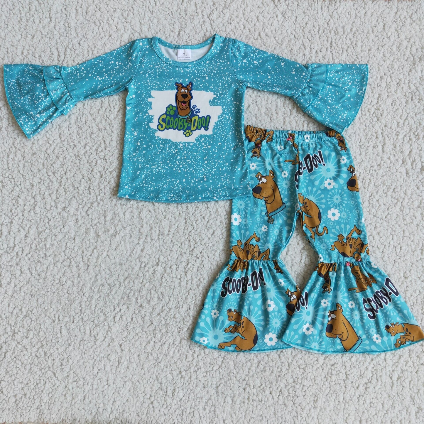 Cartoon blue dog Boutique girl outfits