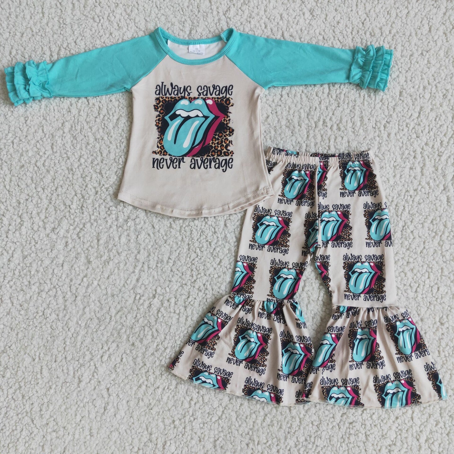 Cartoon blue Boutique girl outfits