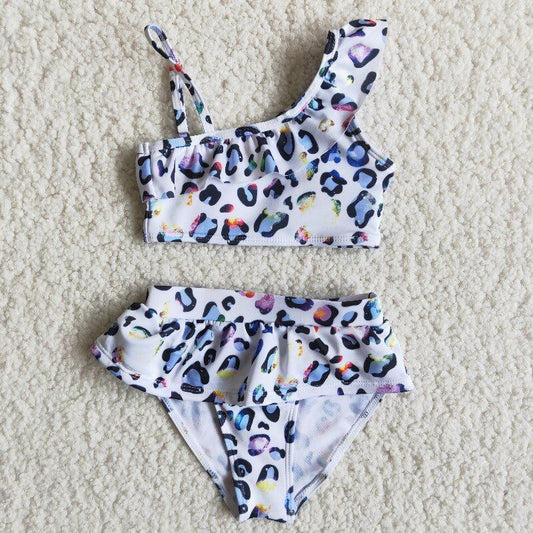 Leopard girls summer Swimsuit
