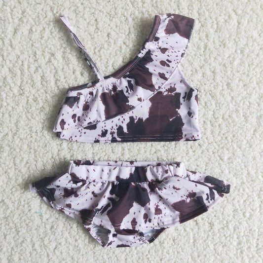cow 2pc girls summer Swimsuit