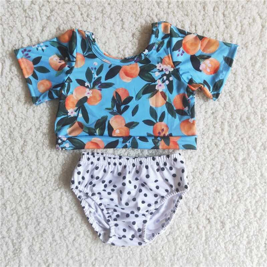 Fruit pattern 2pc girls summer Swimsuit