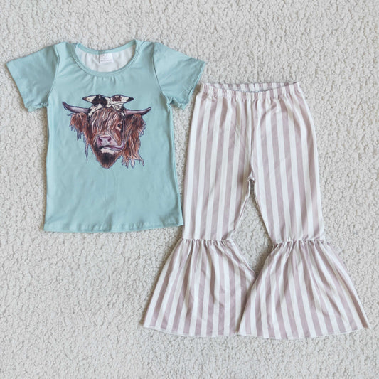 cow Striped pants Boutique outfits