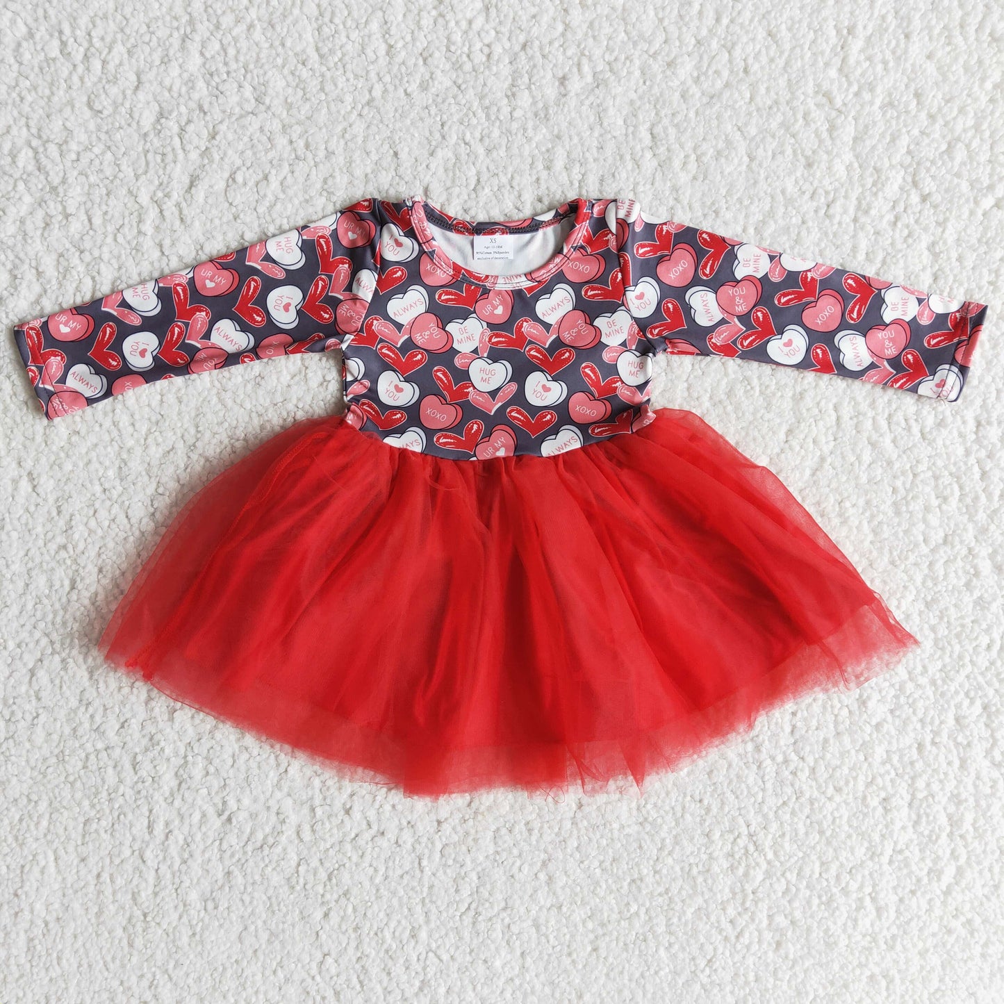 Valentine's Day red girl skirt