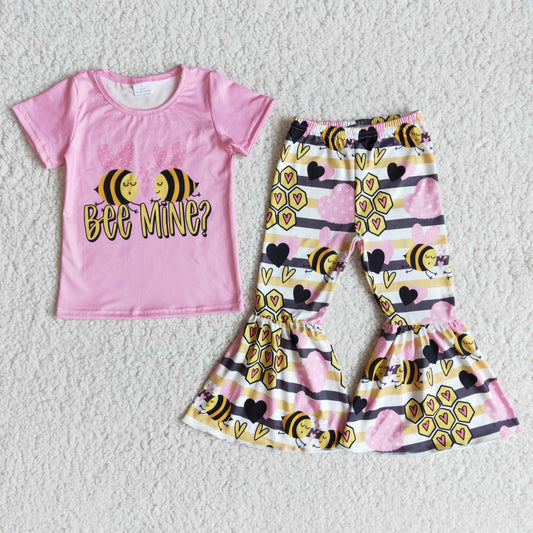Bee pink girl suit