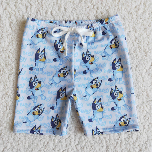 Boys blue dog short swim