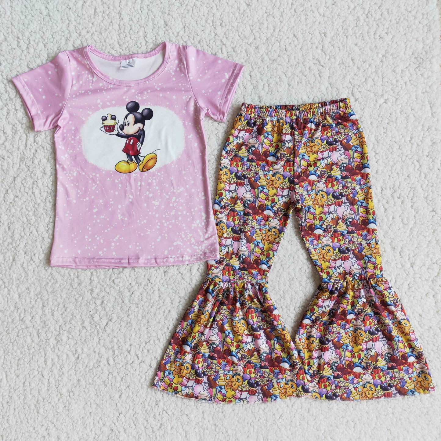 Girl pink Mickey Mouse suit