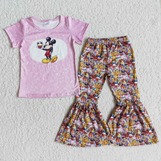 Girl pink Mickey Mouse suit