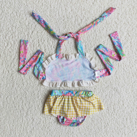 Tie Dye 2pc girls summer Swimsuit