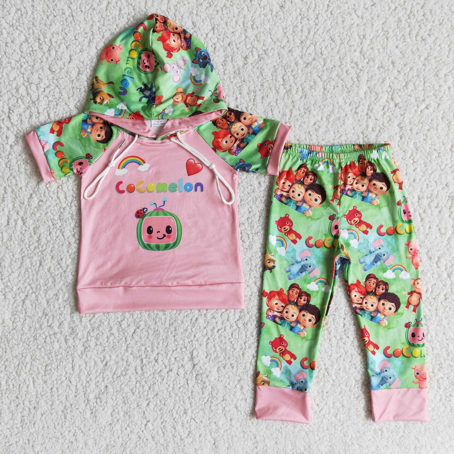 pink Cartoon Jogger Outfit