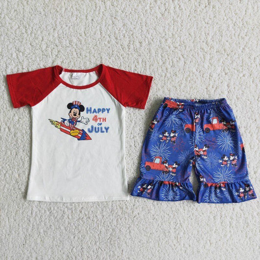 July 4 red Cartoon boy suit