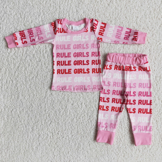 PINK RULE Girls Pajamas Outfit