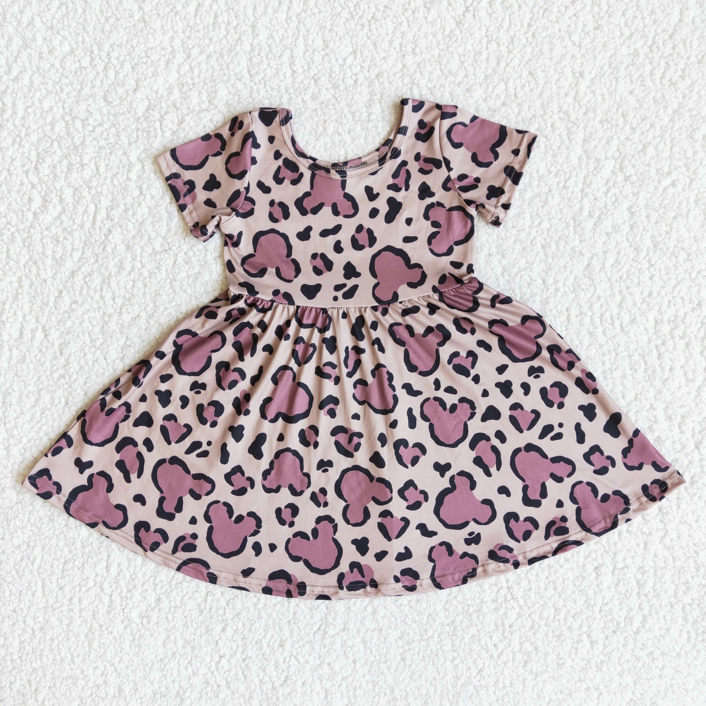 big skirt Leopard girls dress