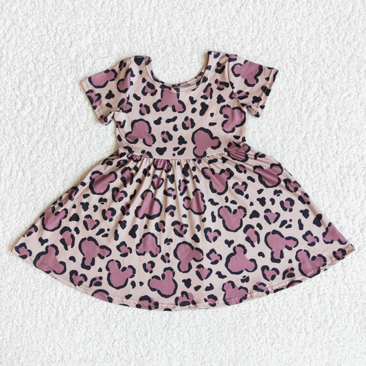 big skirt Leopard girls dress