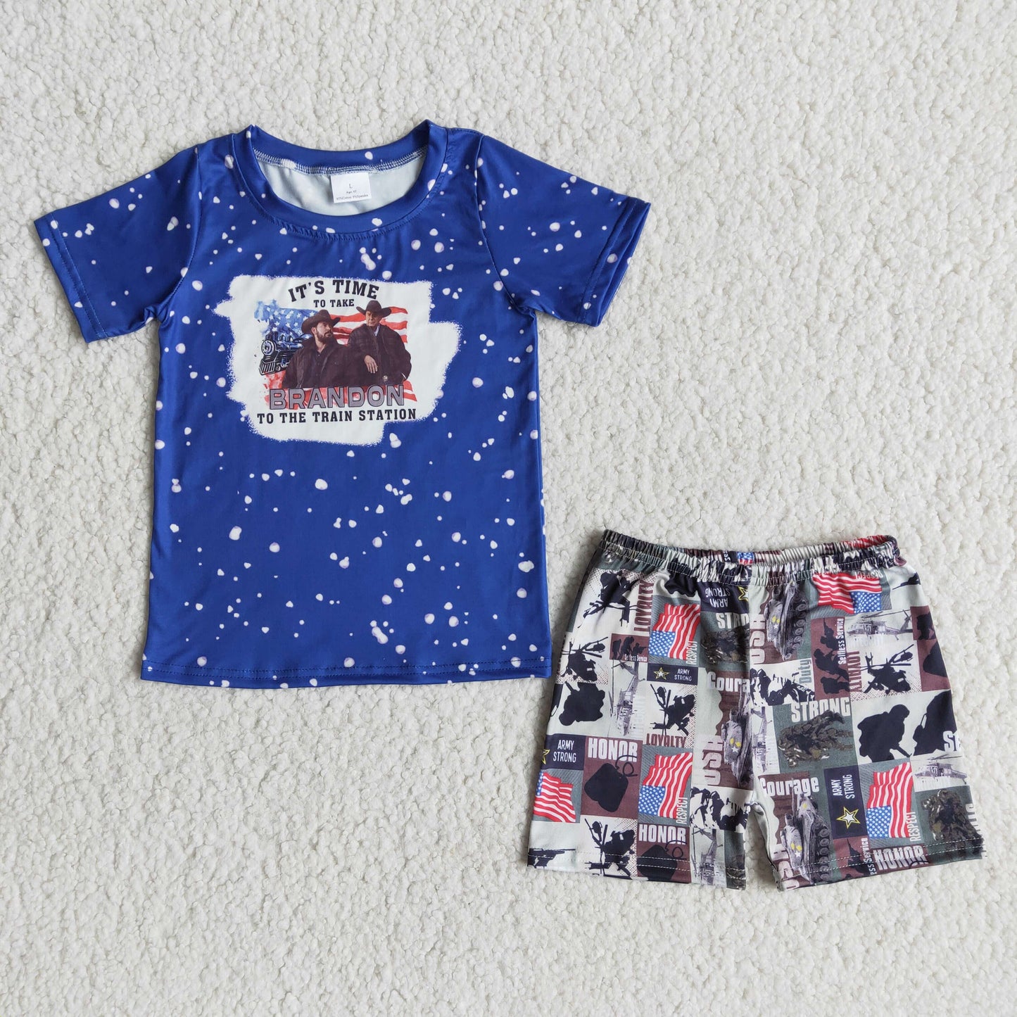 Blue Pants summer boy set