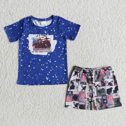 Blue Pants summer boy set