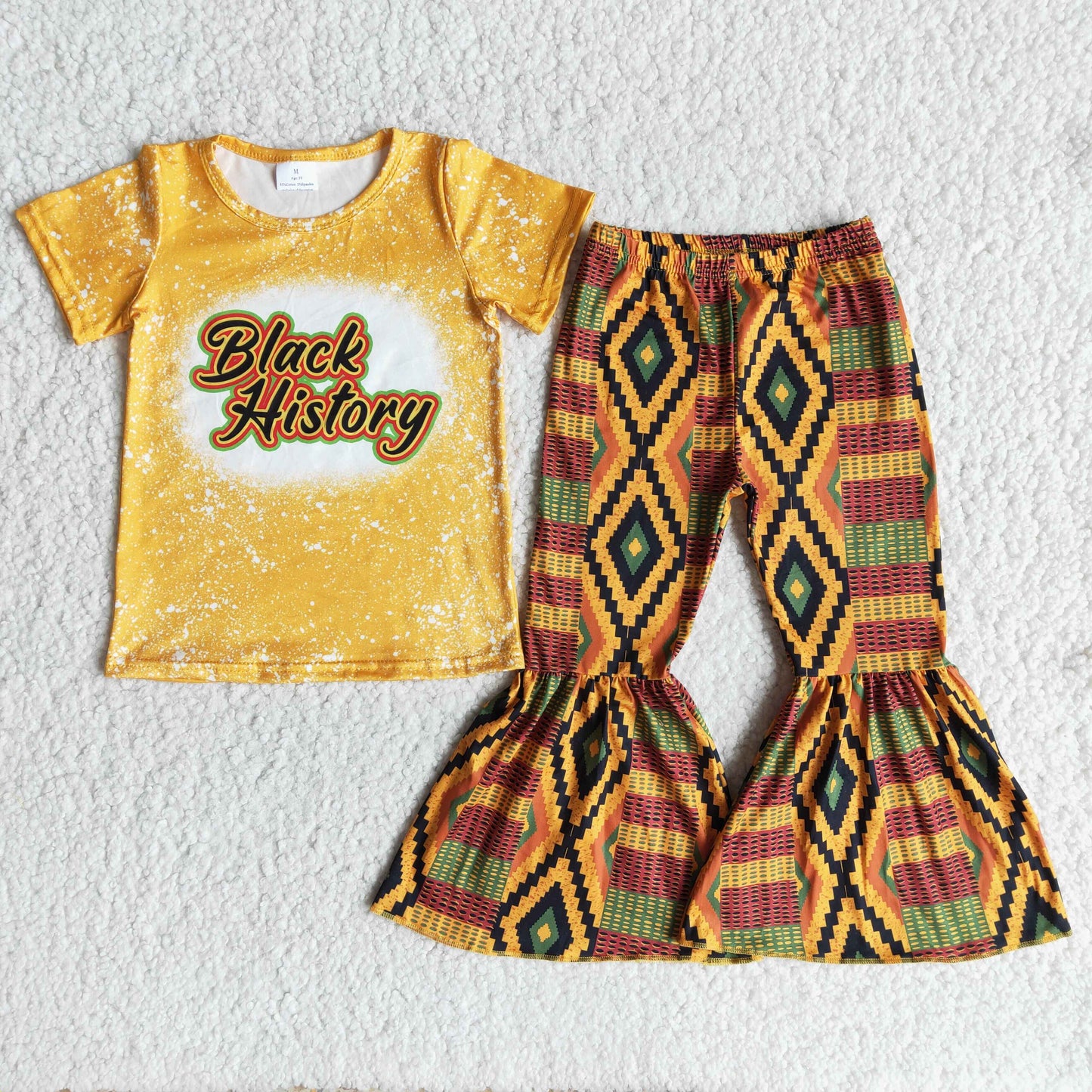 yellow black history girl outfits