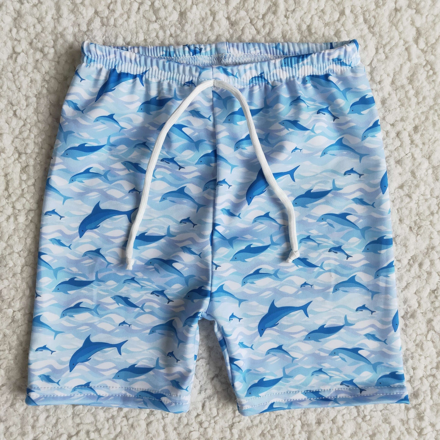 Boys blue shark short swim