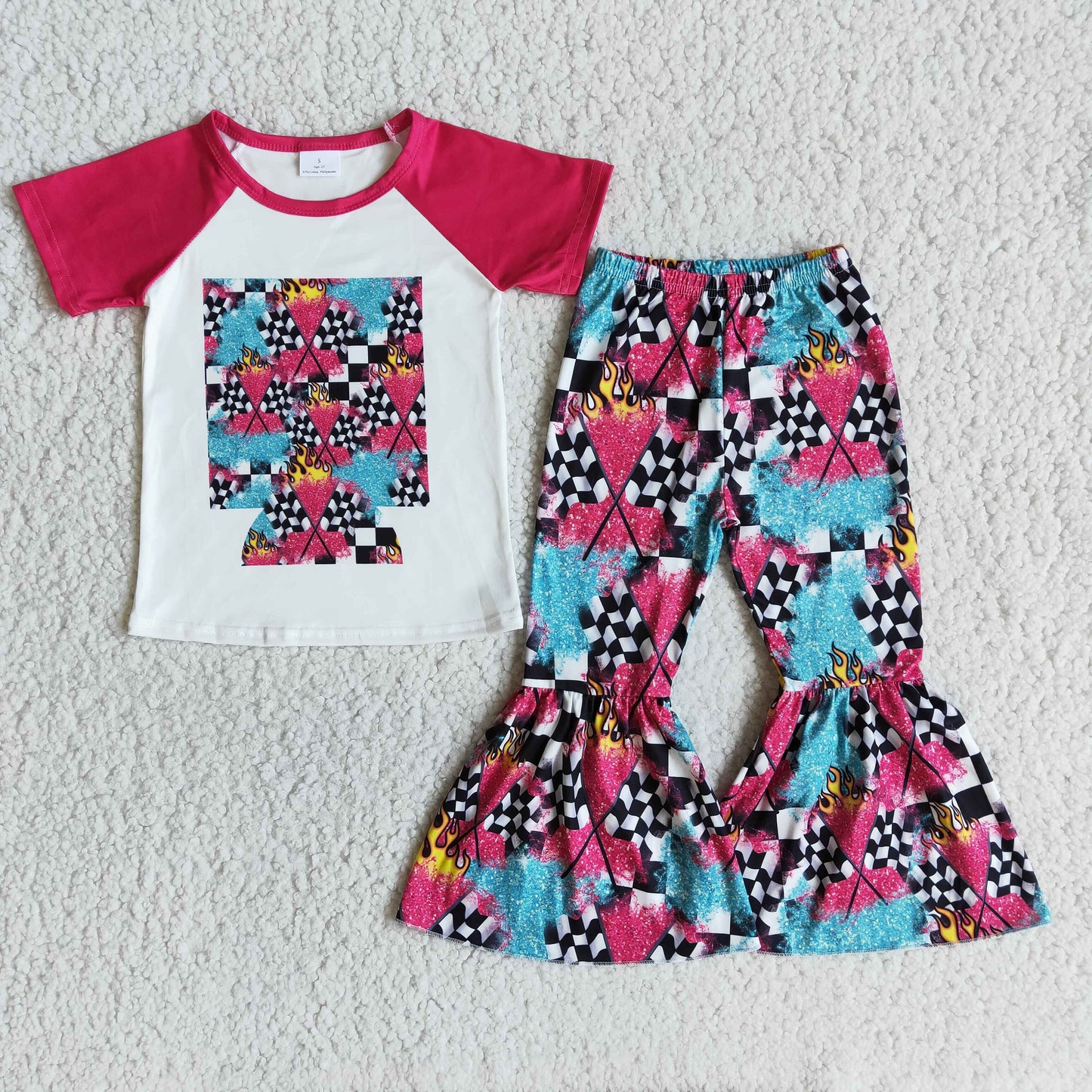 fire pattern Boutique girl outfits