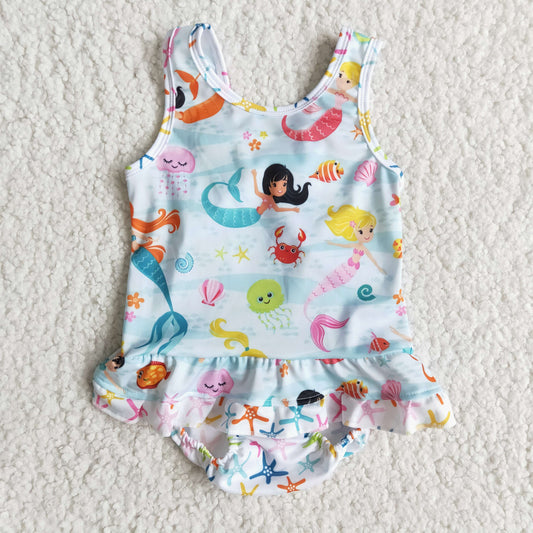 cute cartoon girls summer Swimsuit