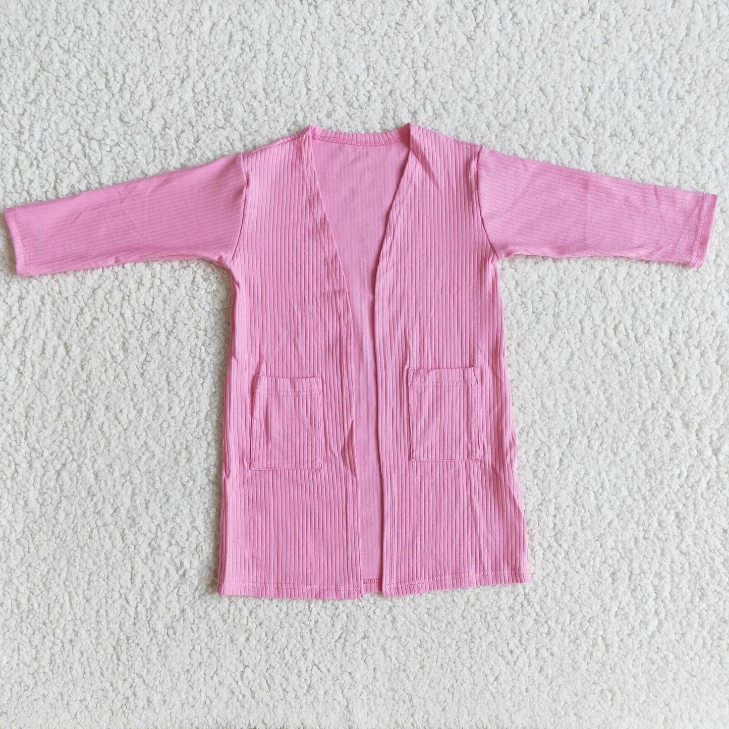 pink 100%cotton Cardigan