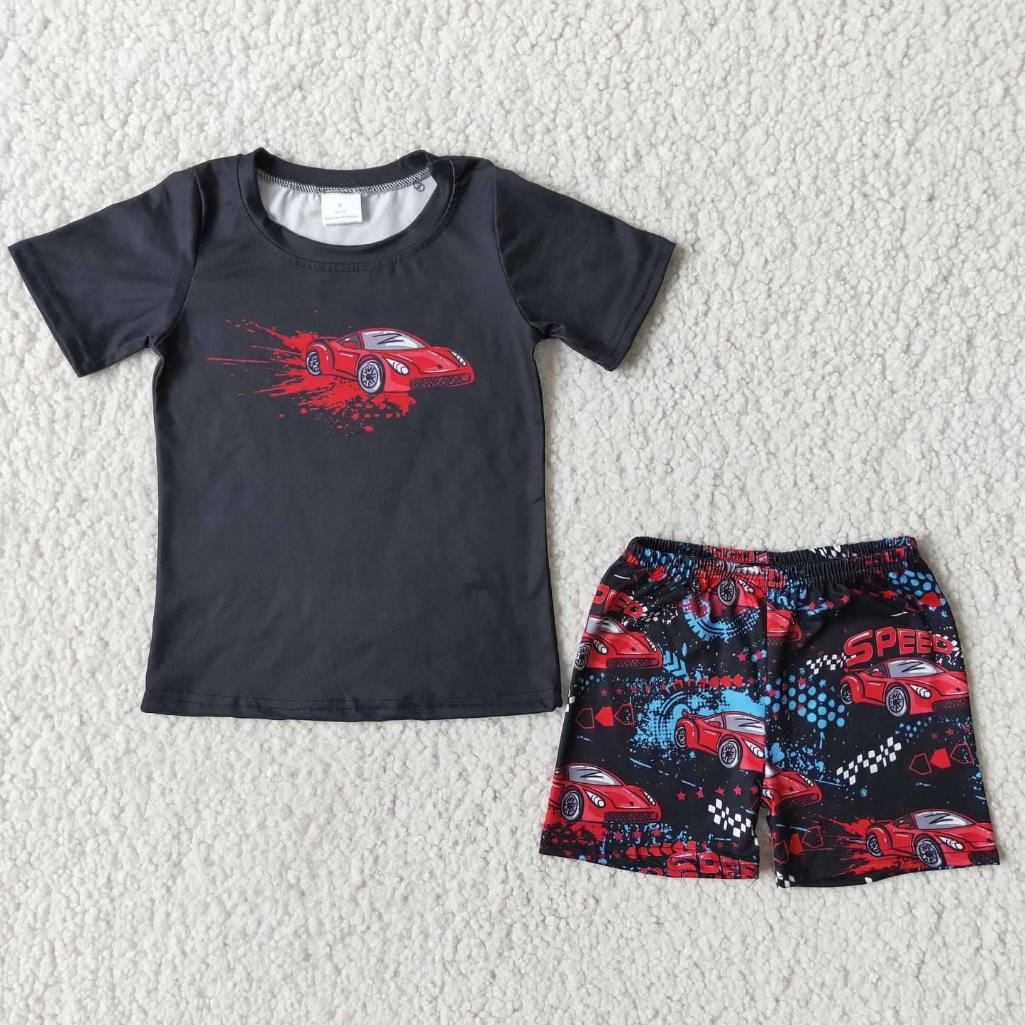 Boy set summer red car