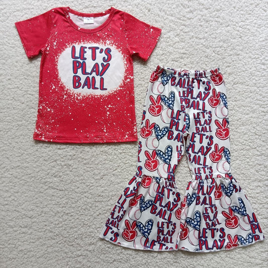 let's paly ball red Boutique girl outfits