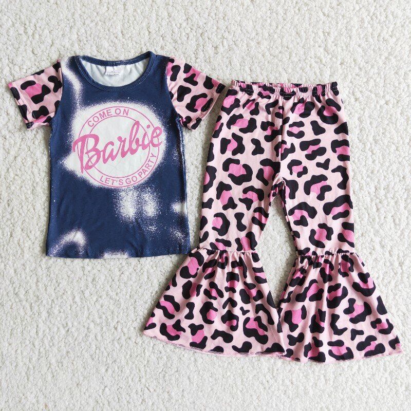 Leopard pink Boutique girl outfits