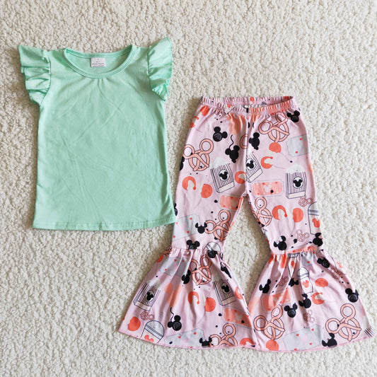 green top with bell pants Boutique girl outfits