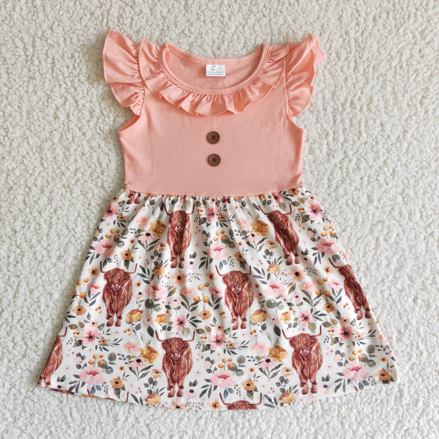 flowers cow girls dress