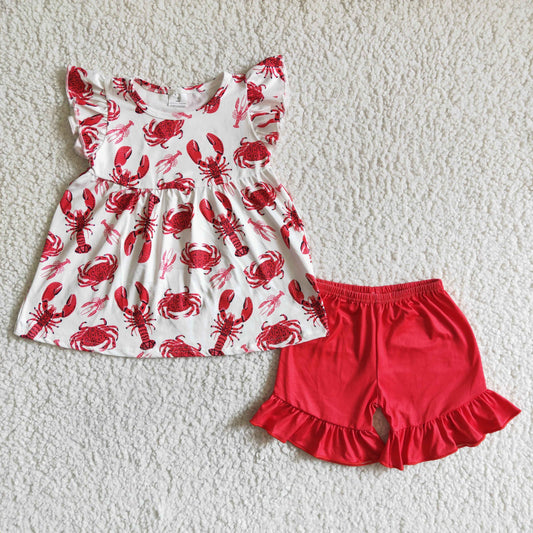 red lobster stuff short summer set