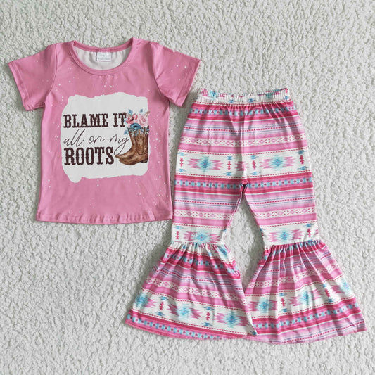 Pink Boot Stripes girl outfits