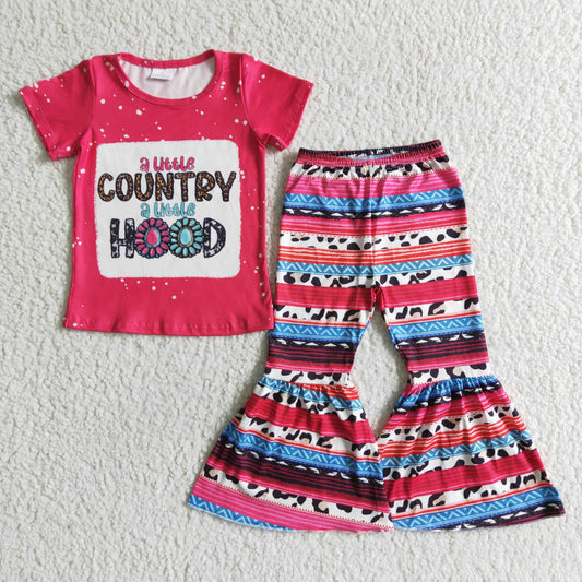 Country Hood Pink Stripe girl outfits