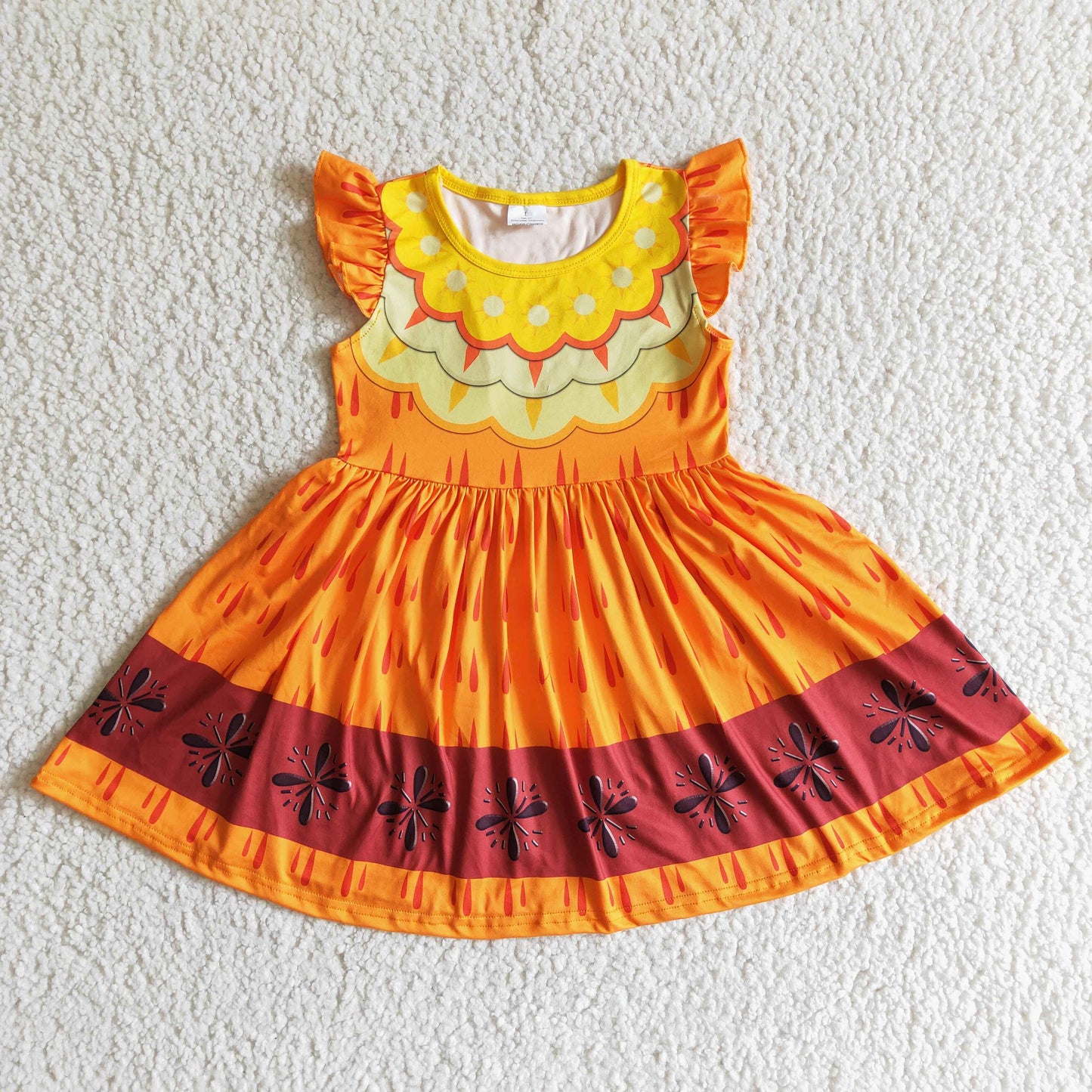 Orange cartoon big dress