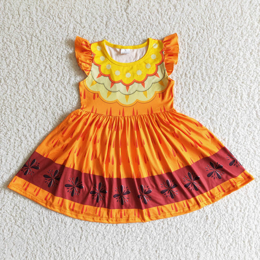 Orange cartoon big dress