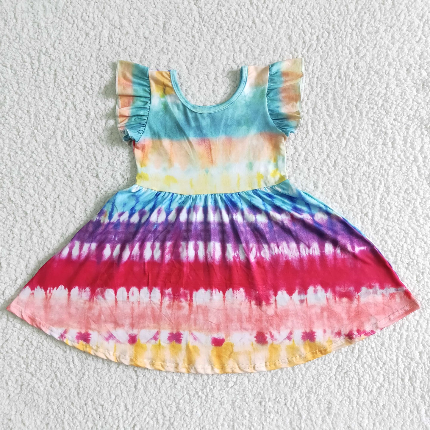 big skirt Tie dye girls dress