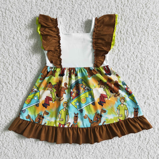Cartoons Twirl Dress Ruffle girls dress