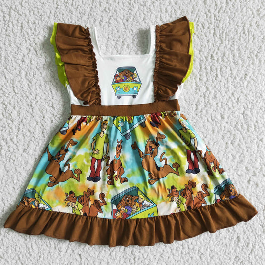 Cartoons Twirl Dress Ruffle girls dress