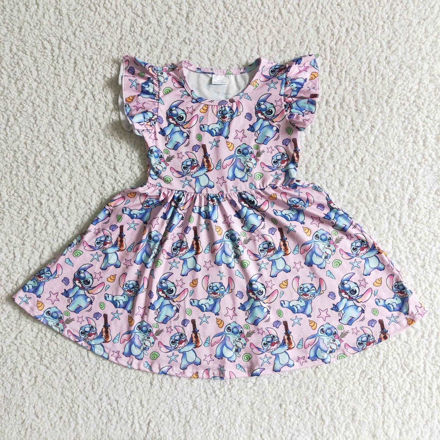 Pink Cartoon girls dress