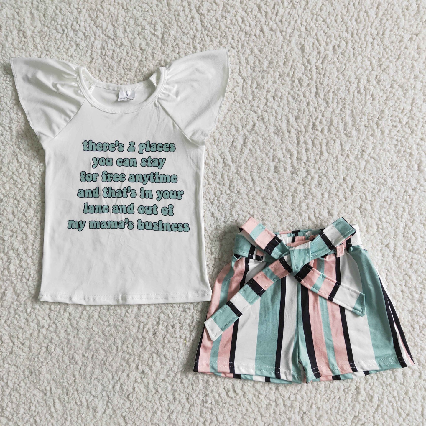 Ruffle Sripe summer set