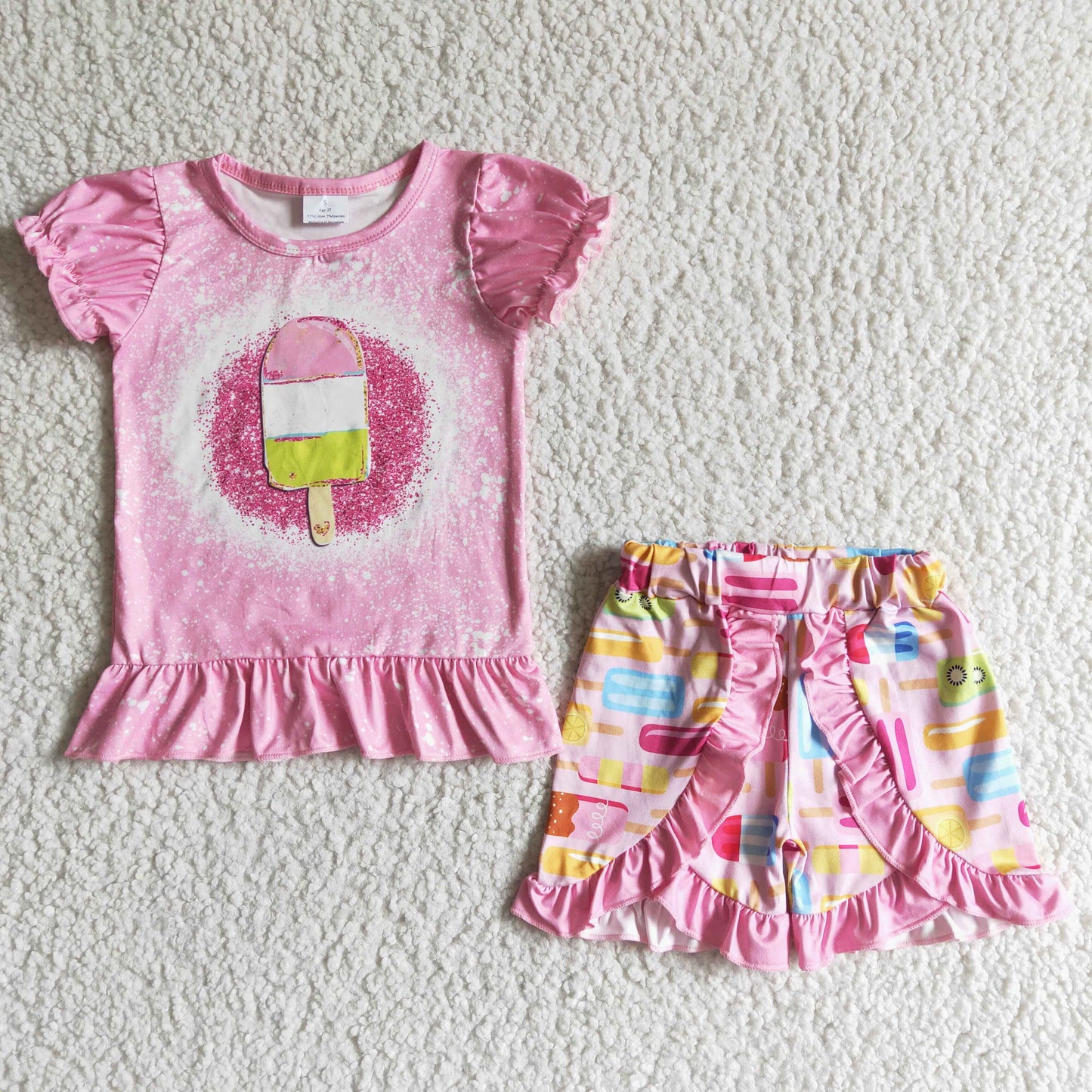 Pink Ice Cream girls summer set
