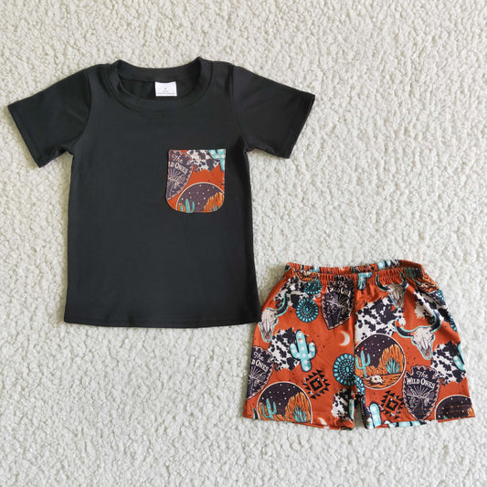 Black Cactus Boy Summer Set