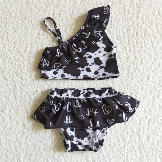 black letter 2pc girls summer Swimsuit