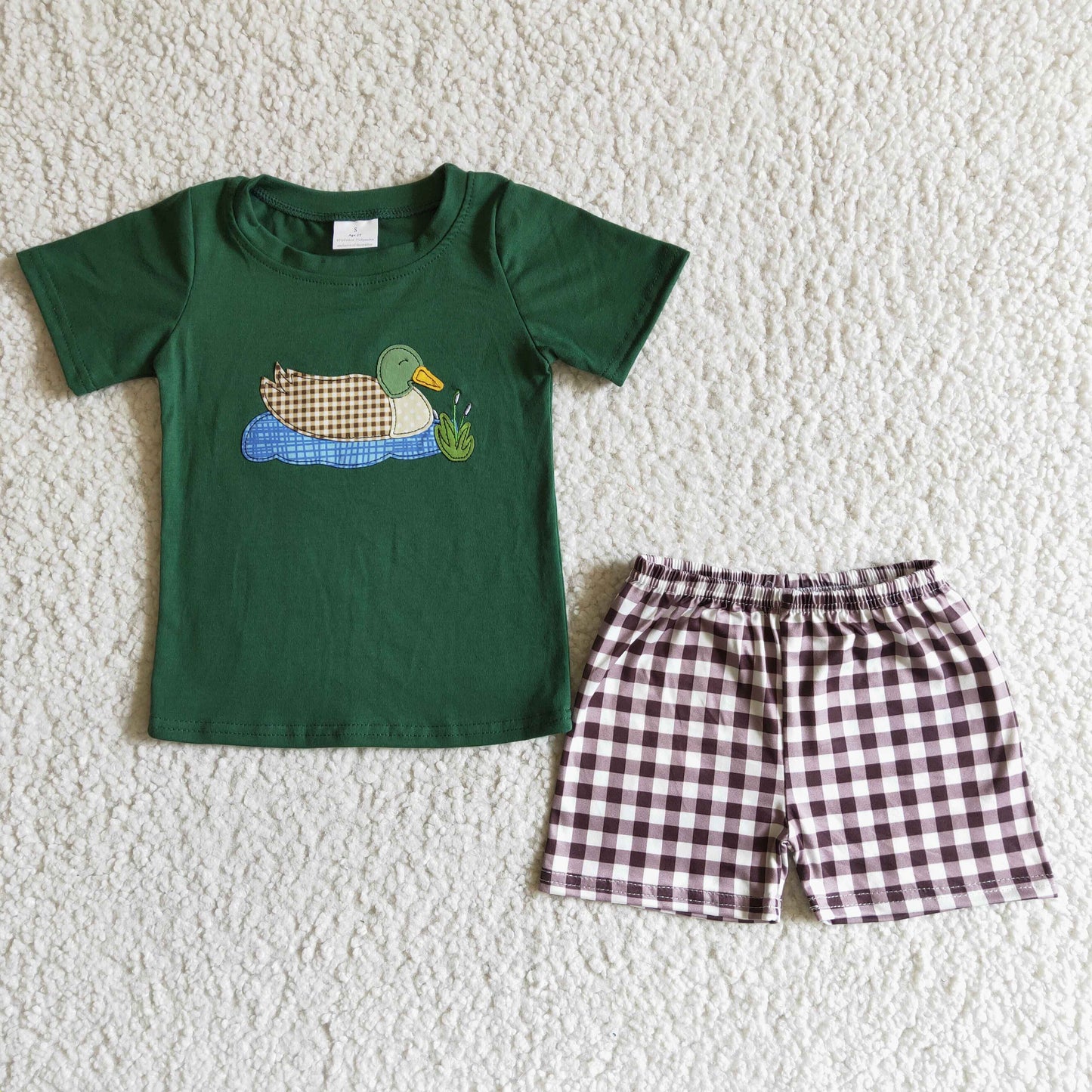 Embroidery Boys Duck boy summer set