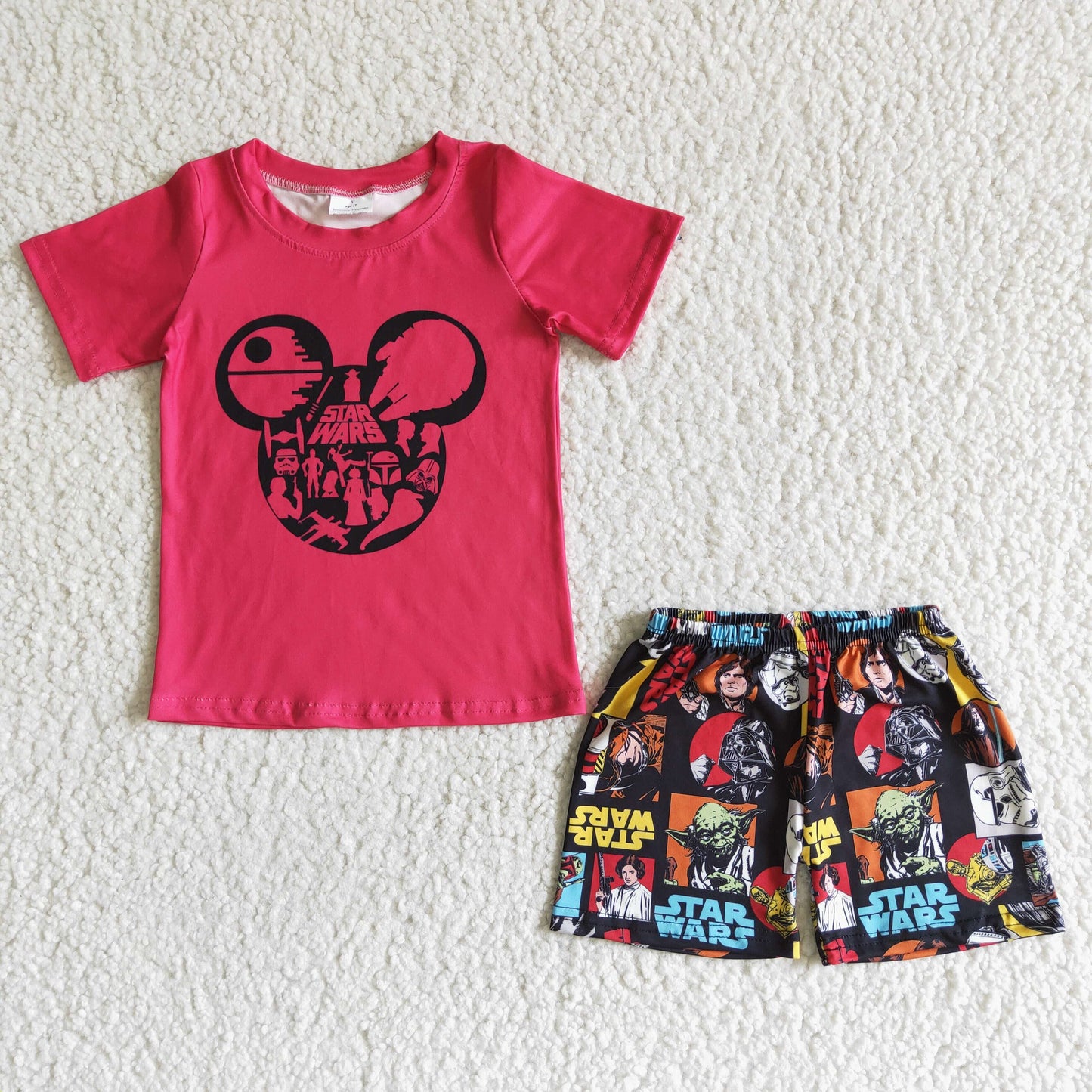 Summer Red Cartoon Boy set